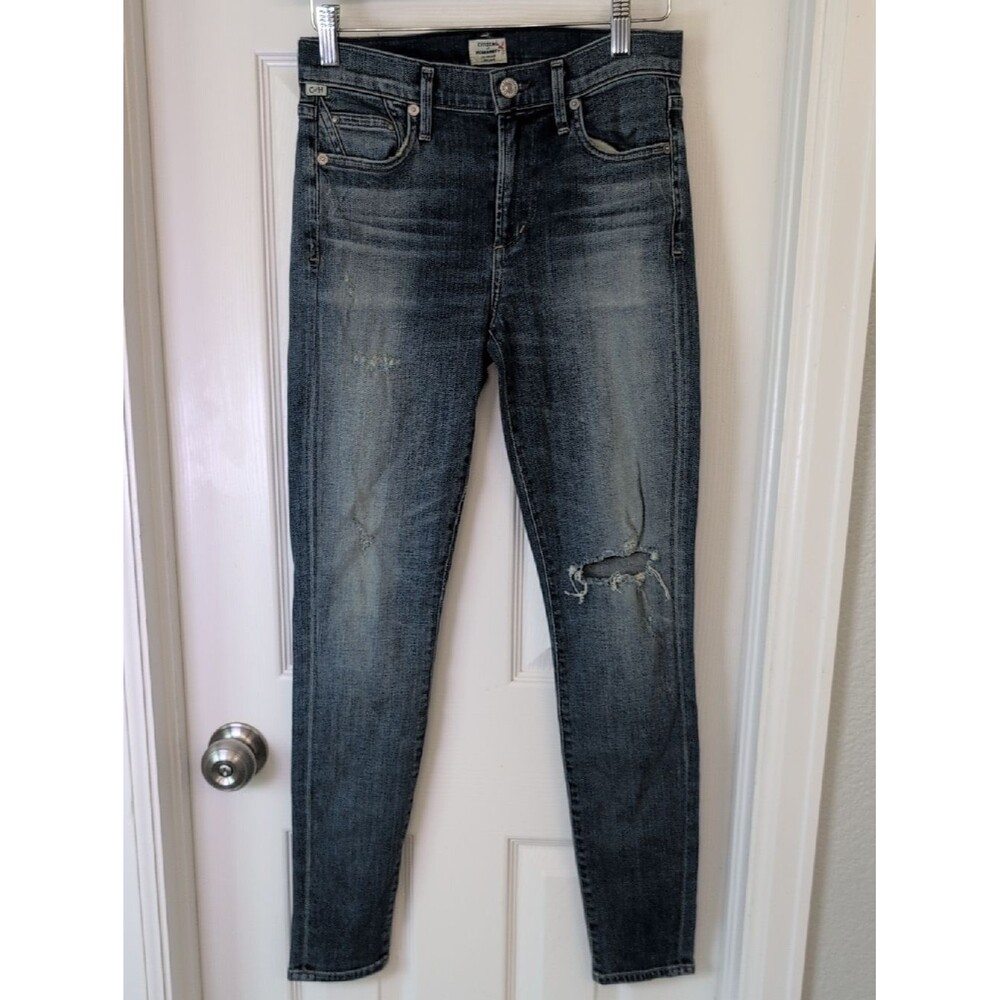 Citizens Of Humanity Rocket High Rise Distressed Skinny Jeans Size 25